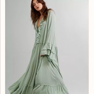 Free People Sweet Darling Maxi Dress Jade